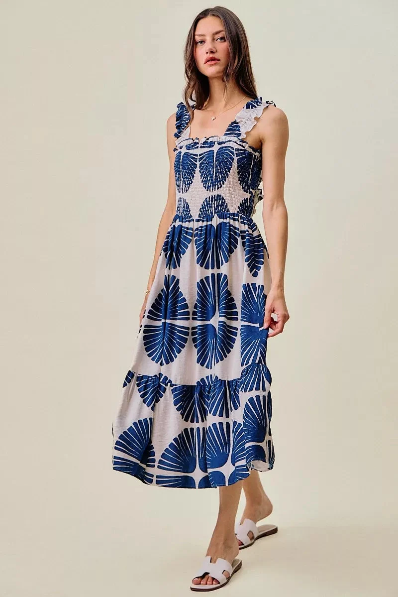 Madeline | Tiered Abstract Print Dress