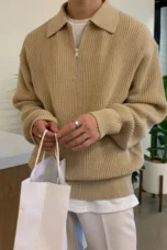 Maurille | Full Rib Half Zip Sweater