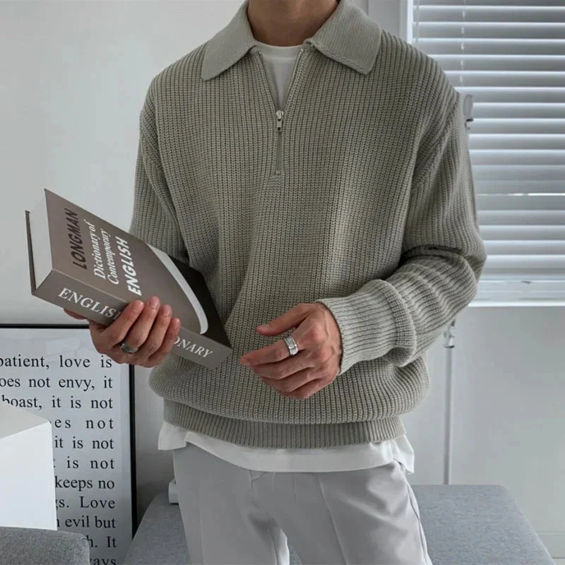 Maurille | Full Rib Half Zip Sweater
