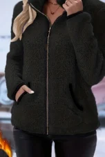 Juliette | Plush Zip Coat, Two Deep Pockets