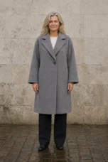 Célestine | Relaxed Wool Overcoat - Grey