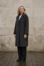 Célestine | Relaxed Wool Overcoat - Blue