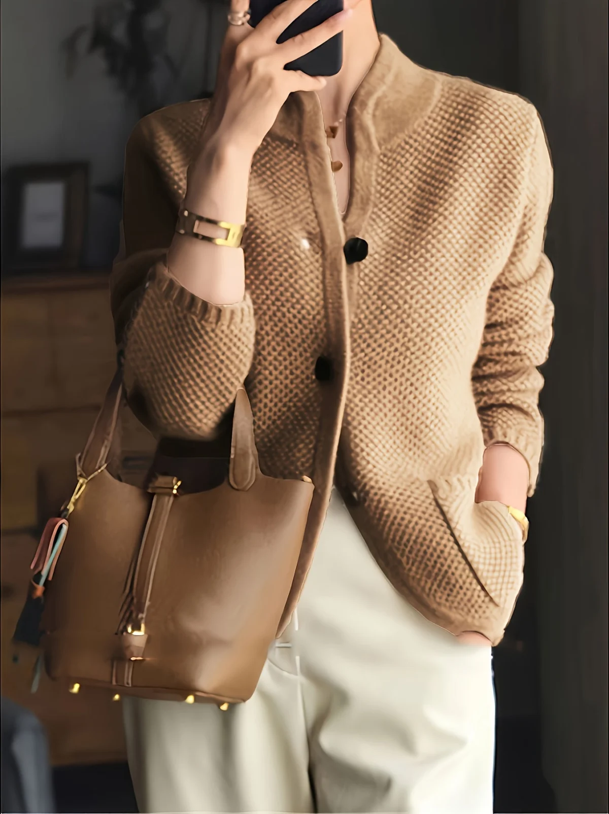 Florence | Stand Collar Viscose Sweater