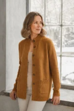 Charlene | Open Front Cardigan - Orange