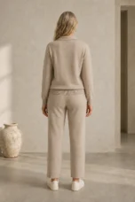 Charline | Cashmere Blend Knit Two Piece - Camel