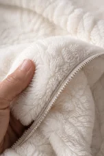 Clemence | Double-Sided Plush Zip Hoodie - fabric close-up