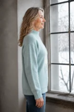 Colette | Embroidered Half-Collar Knit - Sage