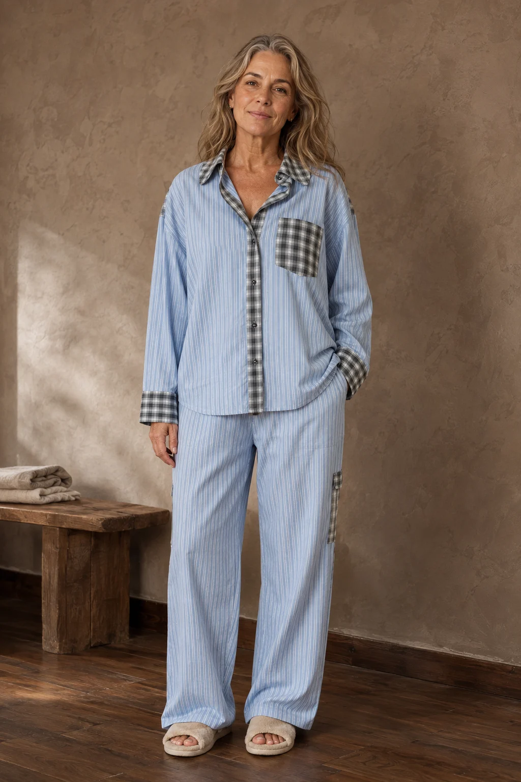 Elsie | Two-Piece Cotton Pajama Set