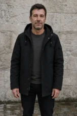 Cotton Blend Hooded Winter Parka front