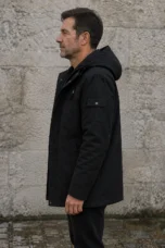 Cotton Blend Hooded Winter Parka side