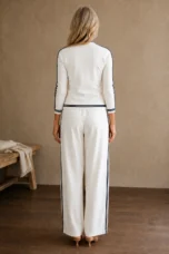 Cotton Blend Relaxed Two Piece Set back view