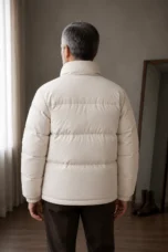 Cotton Shell Insulated Puffer Jacket - back