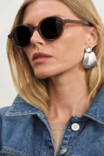 Deep Tint Round Acetate Sunglasses