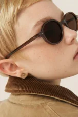 Deep Tint Round Acetate Sunglasses