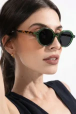 Deep Tint Round Acetate Sunglasses