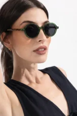 Deep Tint Round Acetate Sunglasses