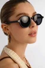 Deep Tint Round Acetate Sunglasses