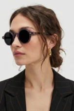 Translucent Round Acetate Sunglasses