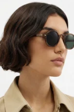 Translucent Round Acetate Sunglasses