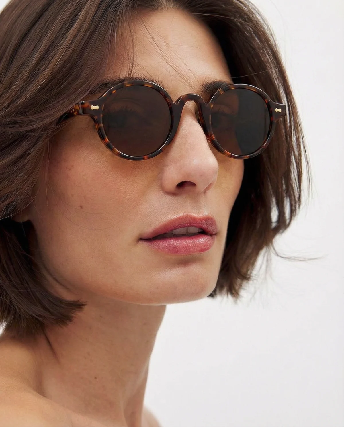 Translucent Round Acetate Sunglasses