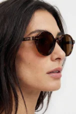 Translucent Round Acetate Sunglasses