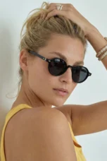 Translucent Round Acetate Sunglasses