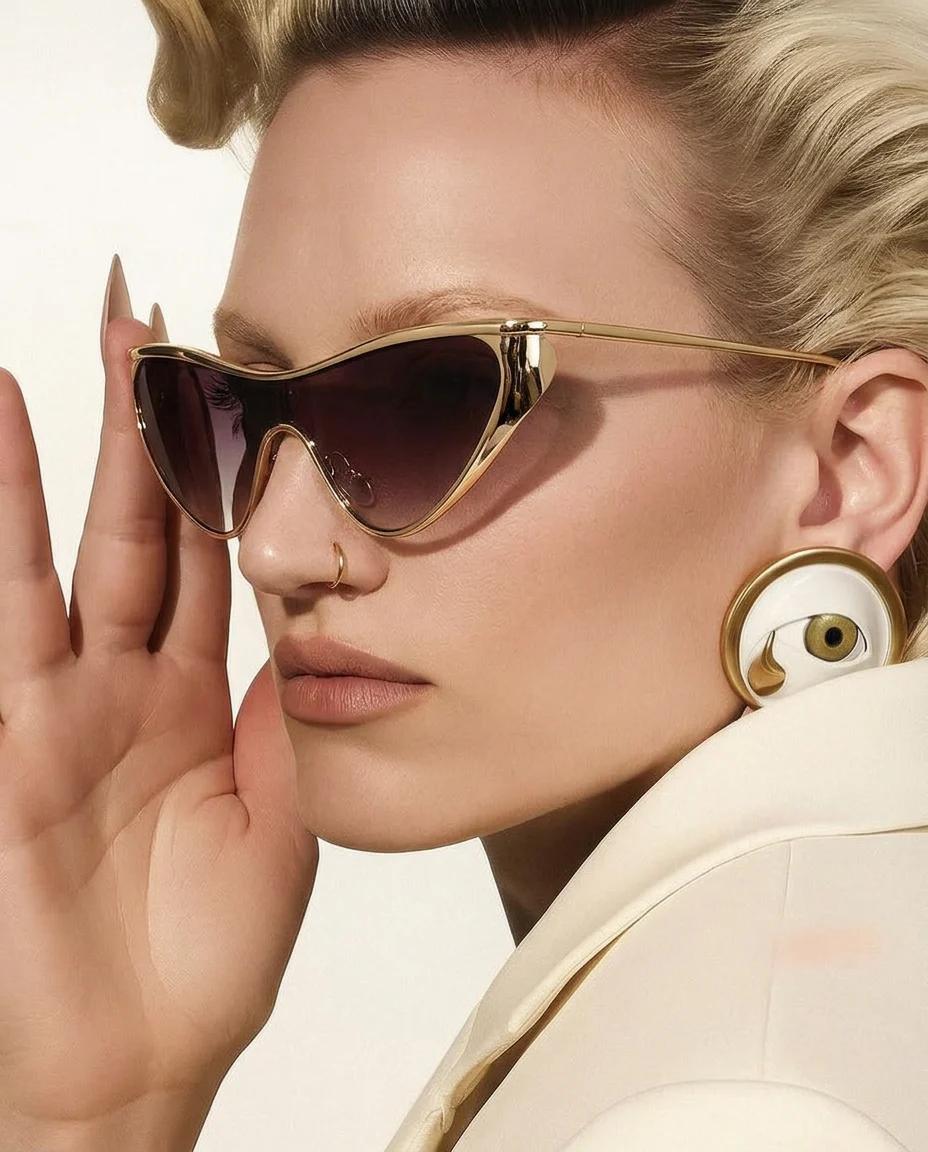 Curved Single Lens Shield Sunglasses
