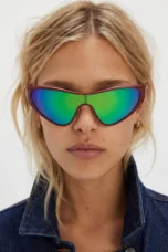 Curved Single Lens Shield Sunglasses