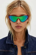 Curved Single Lens Shield Sunglasses