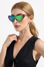 Curved Single Lens Shield Sunglasses