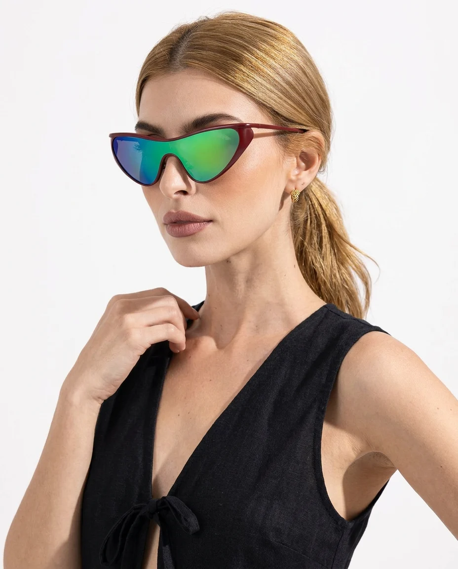 Curved Single Lens Shield Sunglasses