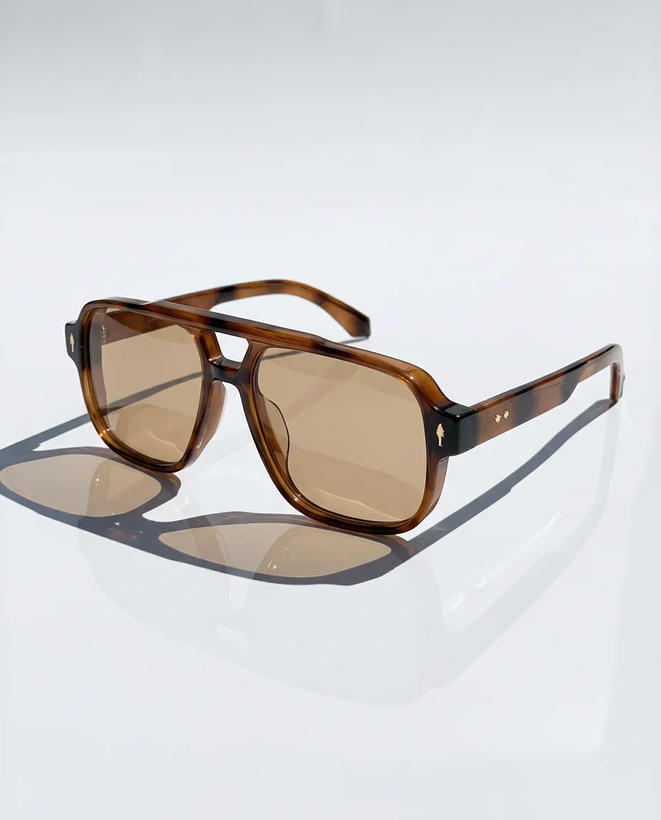 Squared Acetate Oversized Sunglasses