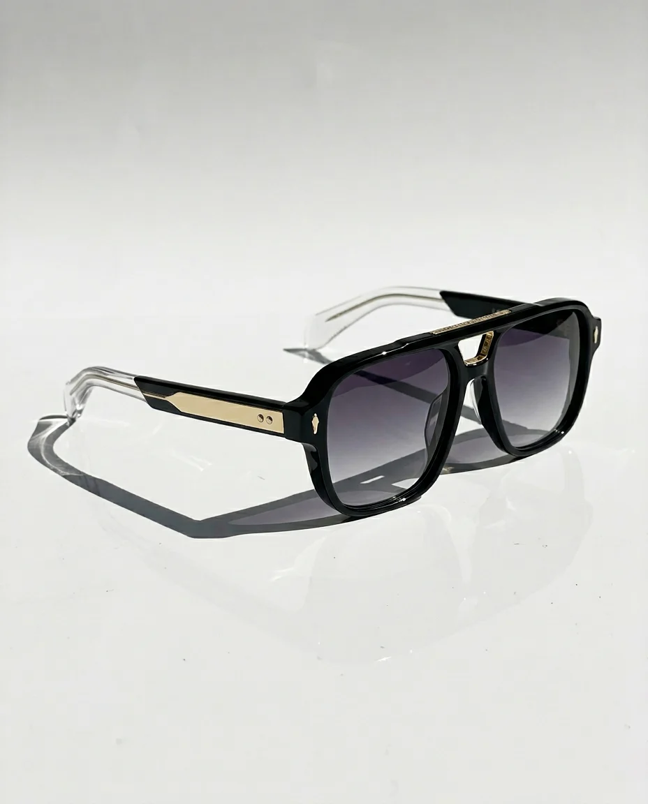 Squared Acetate Oversized Sunglasses
