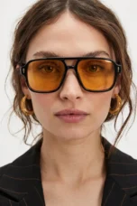 Squared Acetate Oversized Sunglasses
