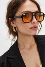 Squared Acetate Oversized Sunglasses