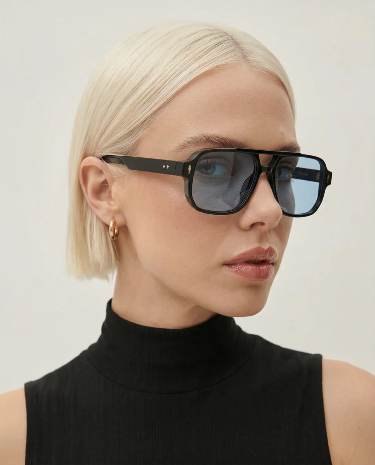 Squared Acetate Oversized Sunglasses