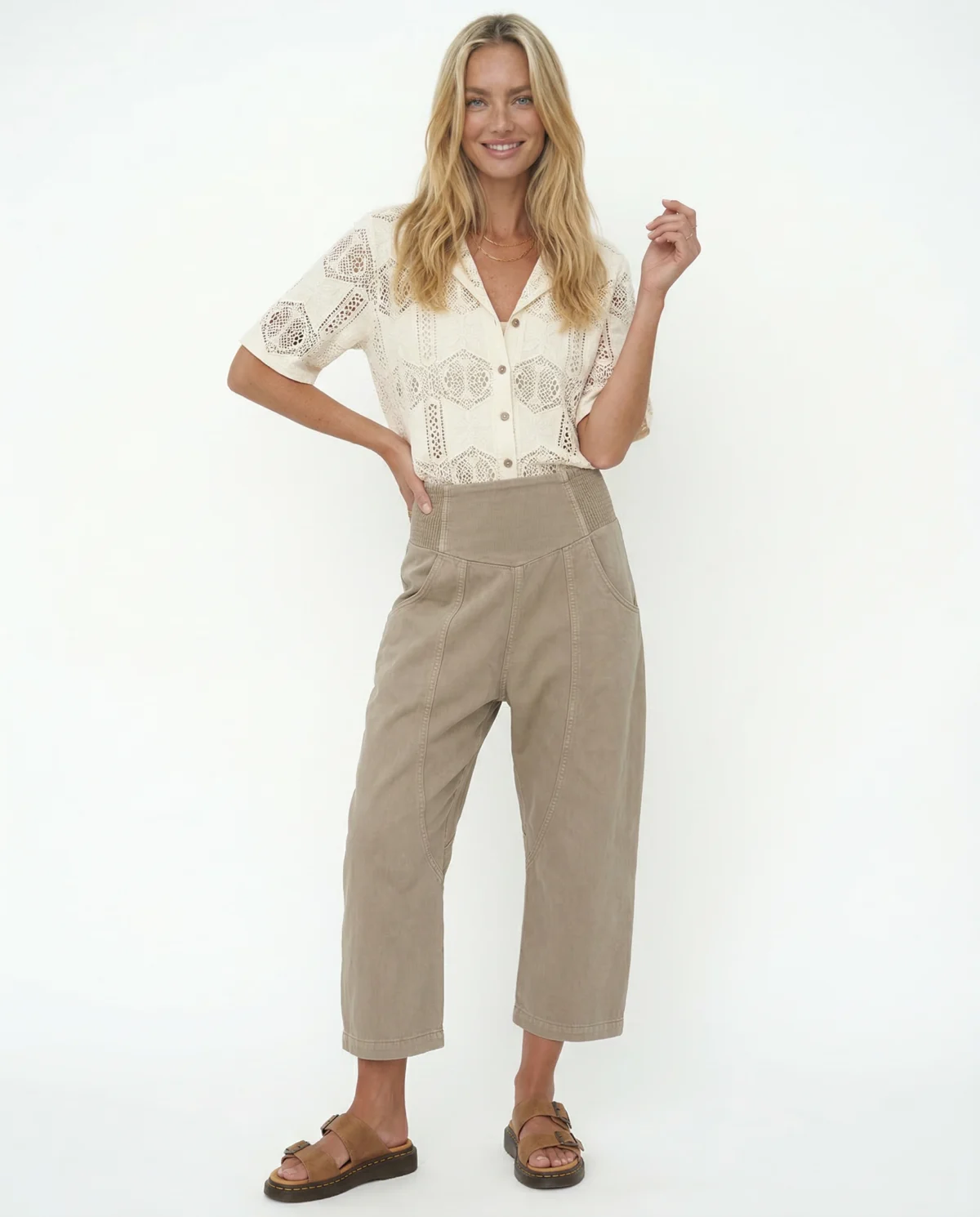 Palmyre | Curved Seam Cotton Linen Pants