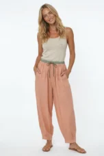Daphne | 100% Linen Tapered Trousers