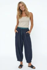 Daphne | 100% Linen Tapered Trousers