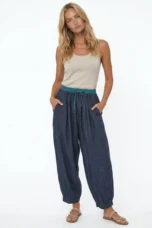 Daphne | 100% Linen Tapered Trousers