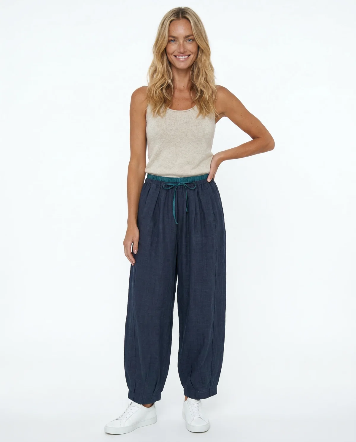 Daphne | 100% Linen Tapered Trousers