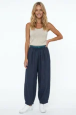 Daphne | 100% Linen Tapered Trousers
