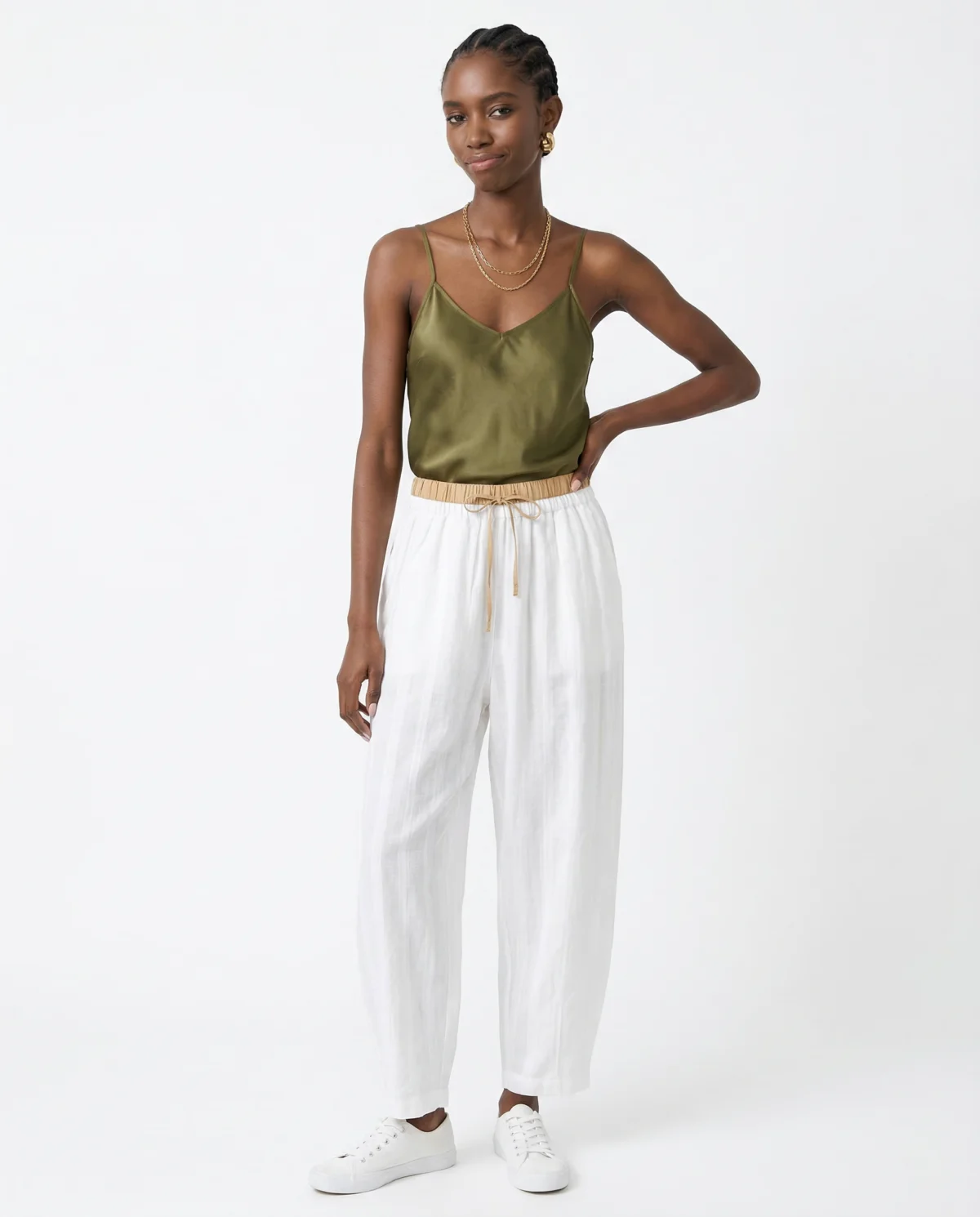 Daphne | 100% Linen Tapered Trousers
