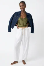 Daphne | 100% Linen Tapered Trousers