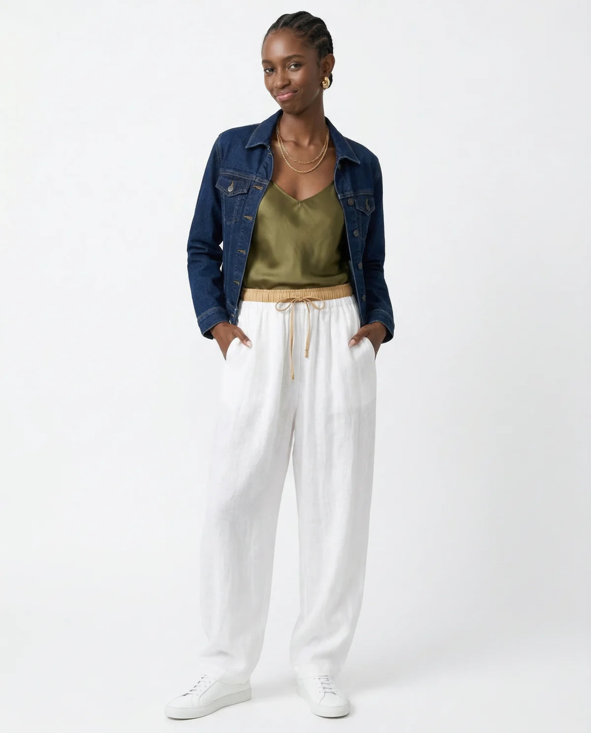 Daphne | 100% Linen Tapered Trousers