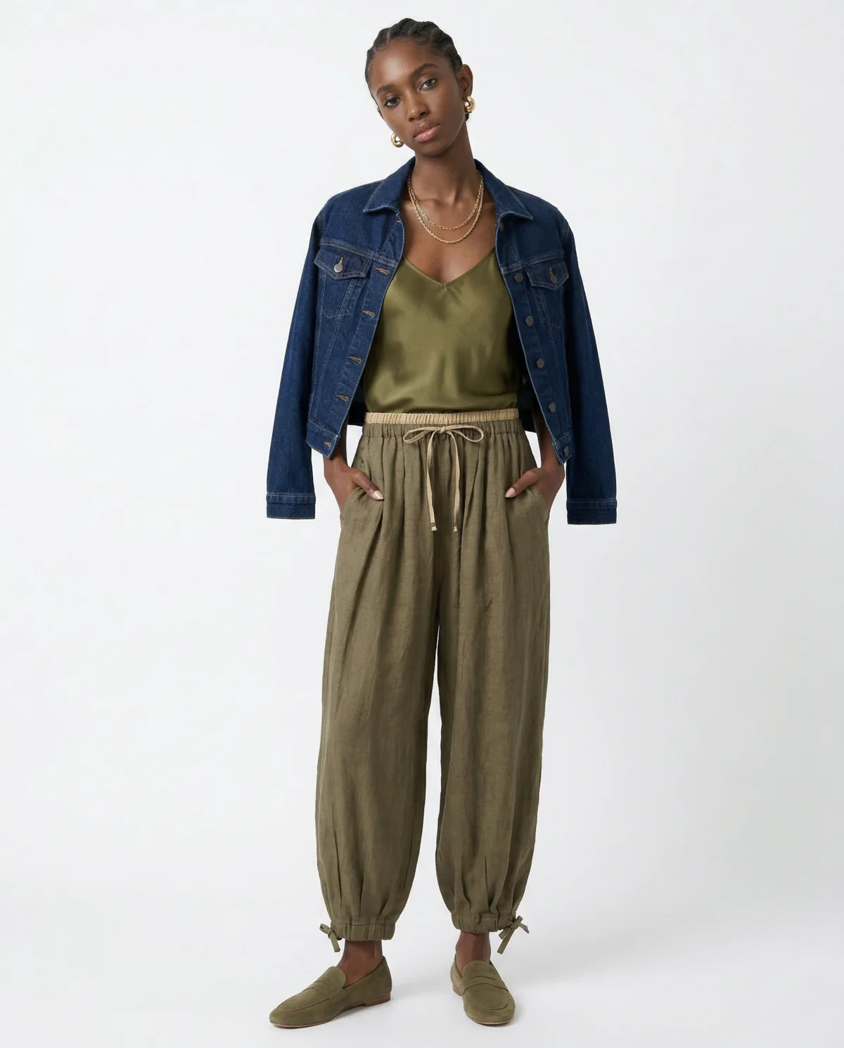 Daphne | 100% Linen Tapered Trousers