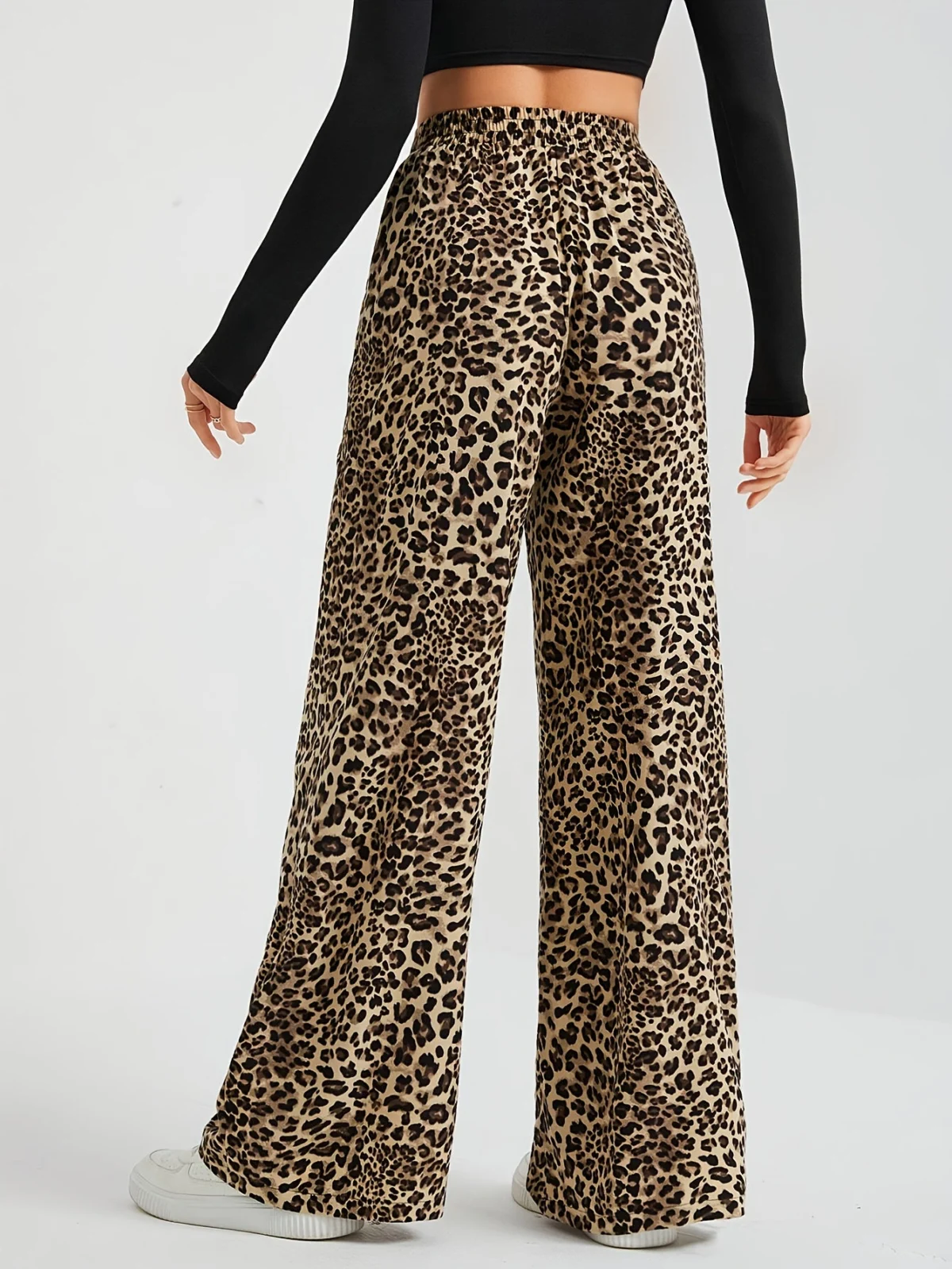 Rosita | Small Leopard Print Wide Leg Pants