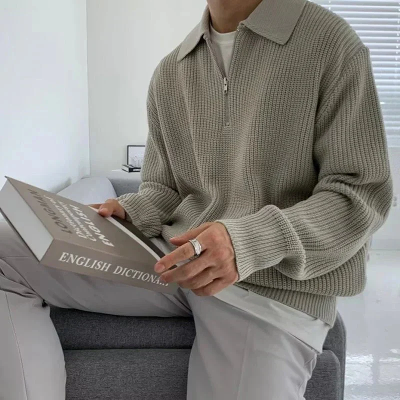 Maurille | Full Rib Half Zip Sweater