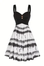 Viola | Tie Dye Button Front Dress