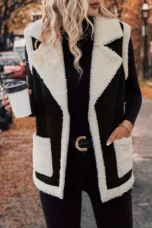 Bernice | Lambswool Gilet, Lapel Collar